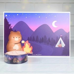 Camping Jasper Passport Washi Tape & Postcard | simply gilded